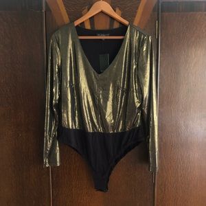 Eloquii gold lamé bodysuit